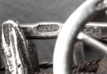 Dutch Antique Silver Miniature Horse and Carriage - Gebruder van Straten, Hoorn